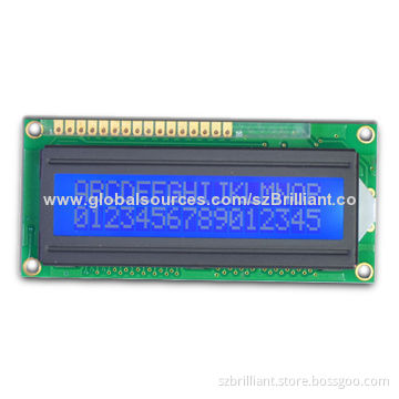 16x2 STN LCD Module, Parallel/Serial Interface, Wide Temperature, COB Style, 3 or 5V, Negative